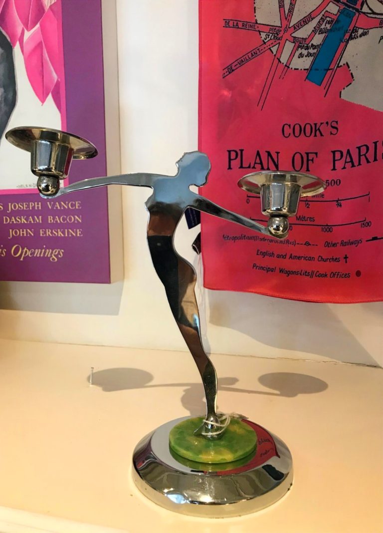 Art Deco vintage chrome candlestick £120