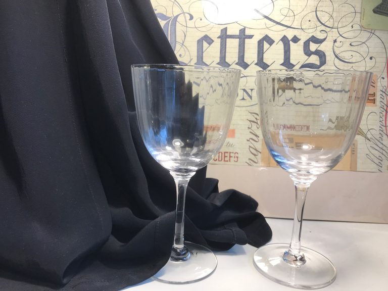 New crystal wine glasses £32 per pair